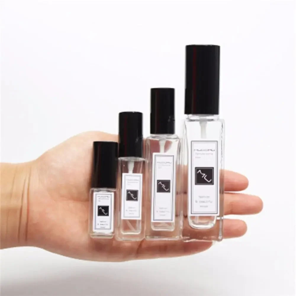 Pack Mini Flacons Vaporisateurs Carrés en Verre – 5, 10, 20 & 30ml | Or, Argent, Noir