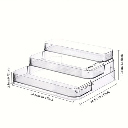 Présentoir de Rangement Parfums & Cosmétiques – 3 Niveaux Transparent