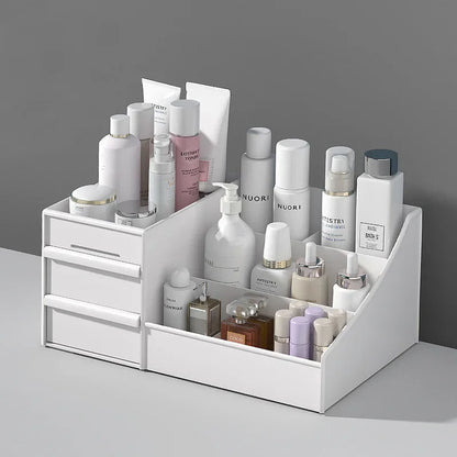 Organiseur de Rangement Parfums & Accessoires Homme avec Tiroirs – Noir ou Blanc