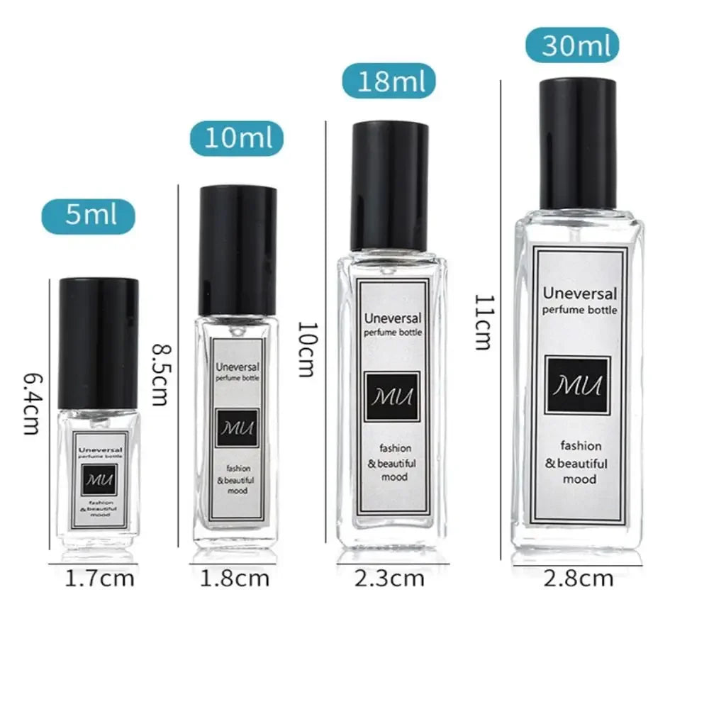 Pack Mini Flacons Vaporisateurs Carrés en Verre – 5, 10, 20 & 30ml | Or, Argent, Noir