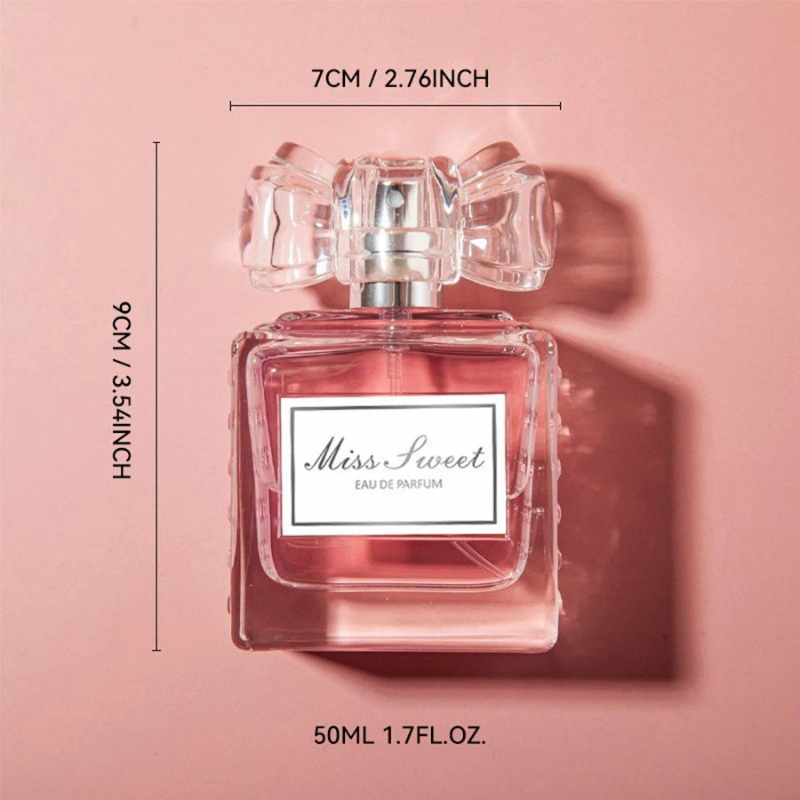 Eau de Parfum Femme 50ml – Notes Florales | Pêche, Rose, Bergamote & Patchouli