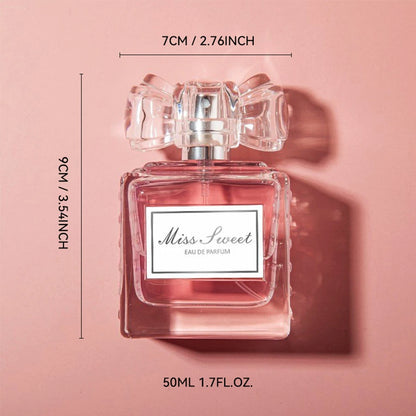 Eau de Parfum Femme 50ml – Notes Florales | Pêche, Rose, Bergamote & Patchouli