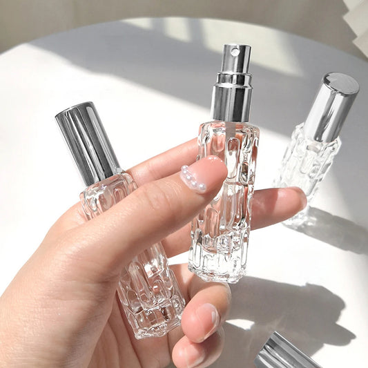 Mini Flacon Vaporisateur Vide 10ml – Verre & Tête Spray Aluminium | Rechargeable