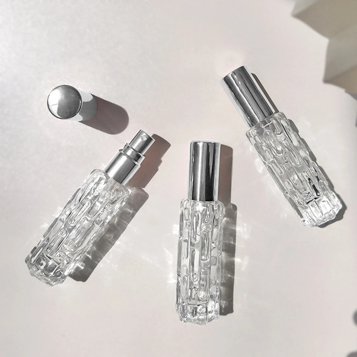 Mini Flacon Vaporisateur Vide 10ml – Verre & Tête Spray Aluminium | Rechargeable
